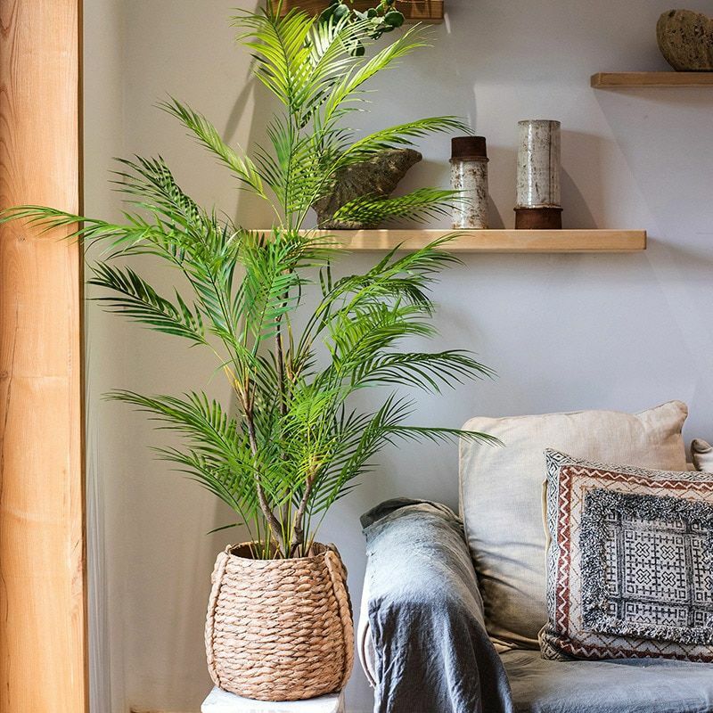 Tropical Palm Leaves Tree Plant Large Artificial Green Home Garden Decoration
