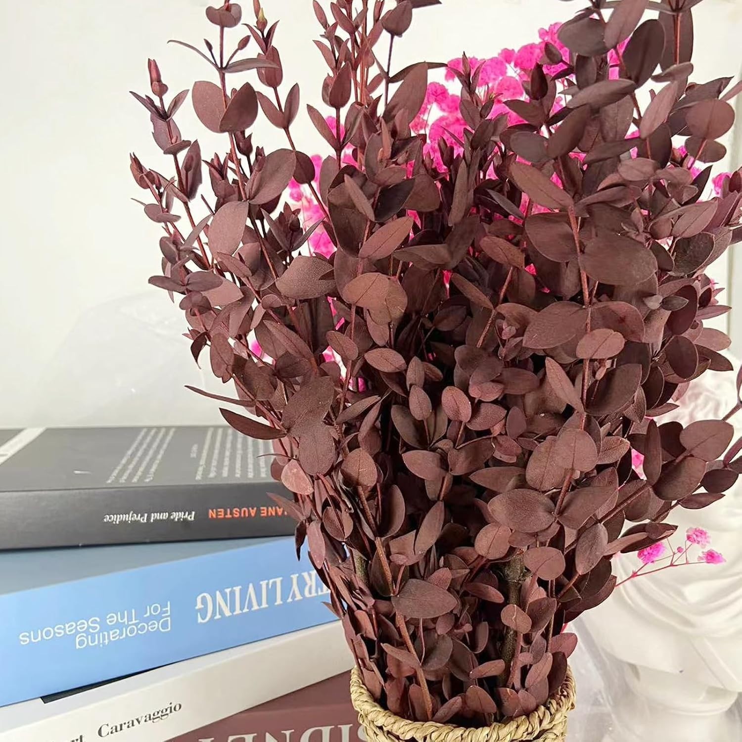 Preserved Dried Eucalyptus Greenery Stems, 20+ Pcs 16 inches Natural Long Las…