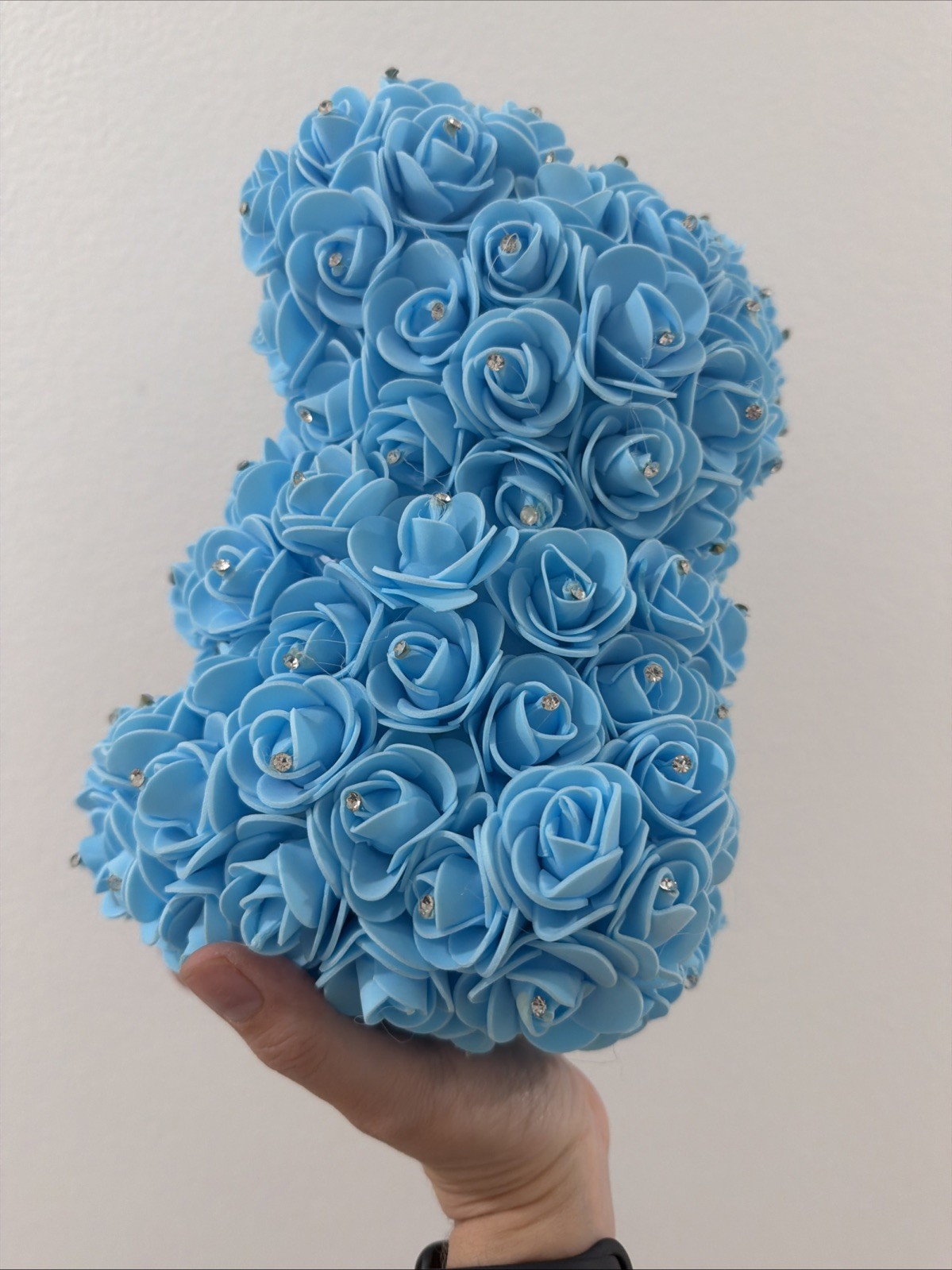 25cm Artificial Teddy Rose Flower Bear with Box Romantic Valentines Day Gift