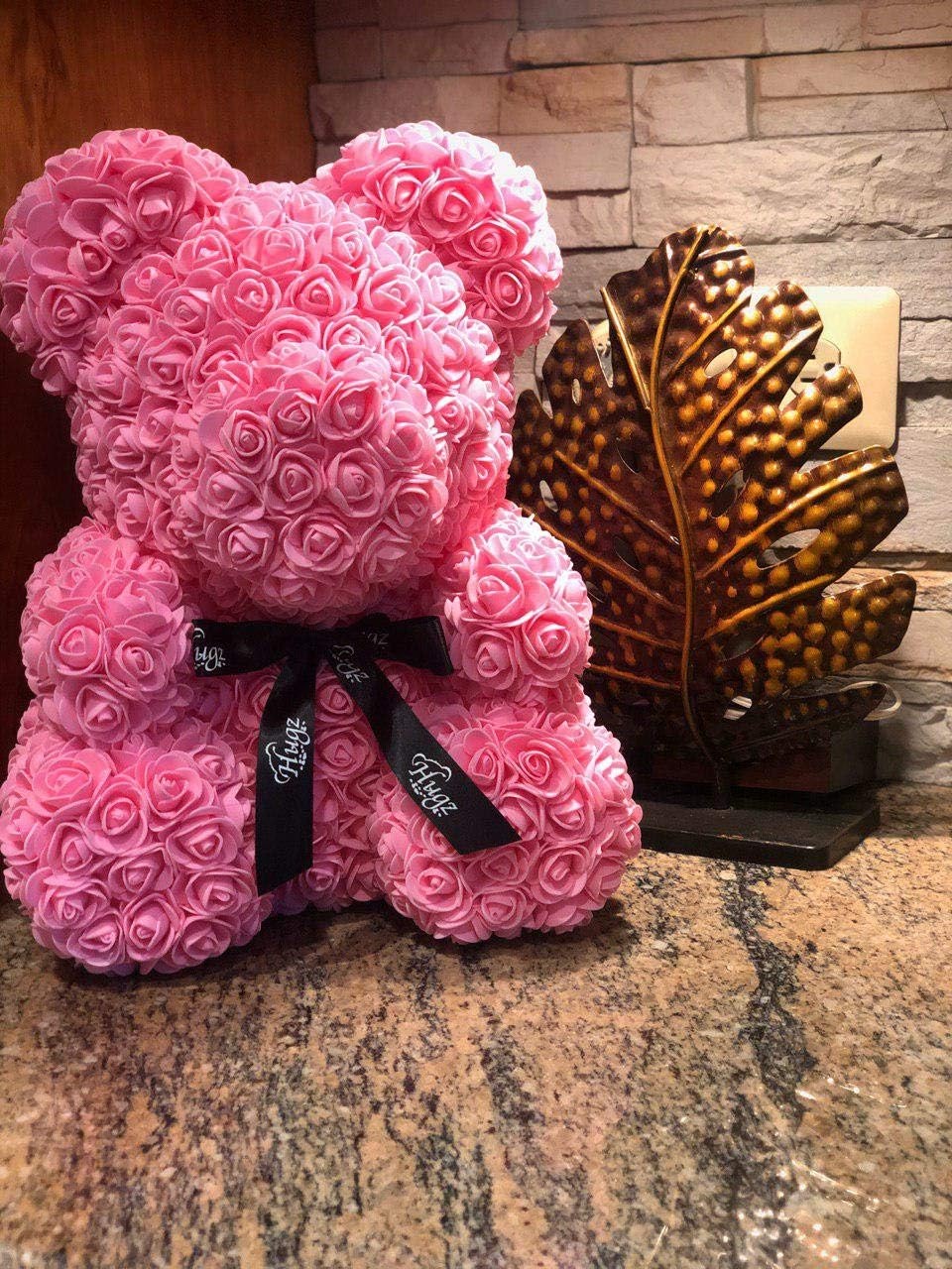 Large 16 inch Rose Bear Rose Teddy Bear Artificial Rose Flower Girlfriend Gift