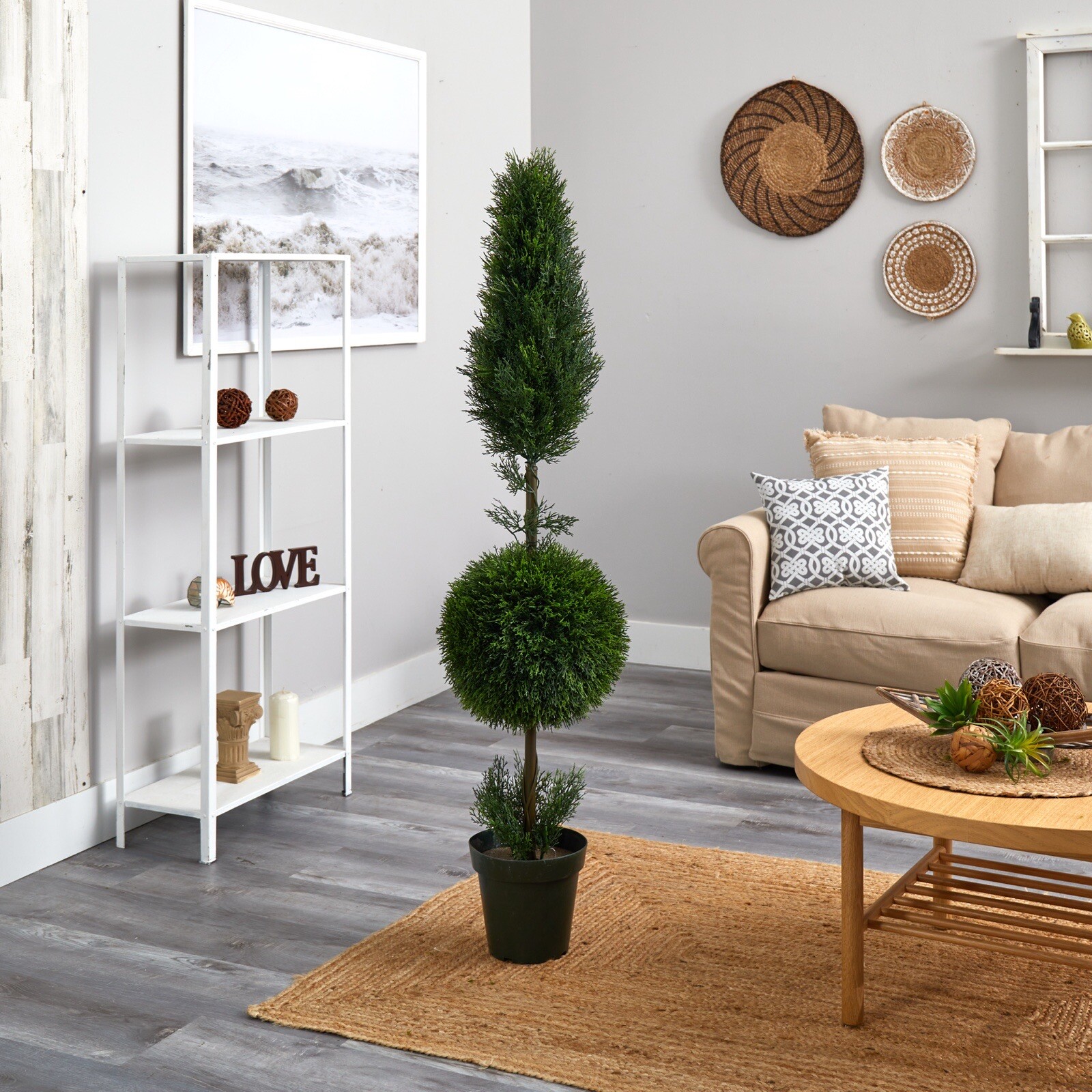 5′ Topiary Cedar Artificial Double Cypress Tree UV (Indoor/Outdoor). Retail $302