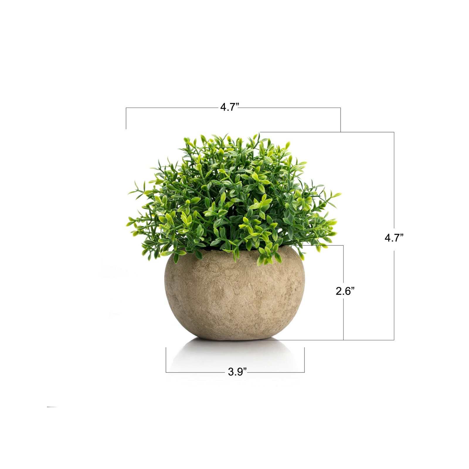 2Pcs Mini Artificial Boxwood Topiary Faux Plants Indoor- Small Fake Plants De…