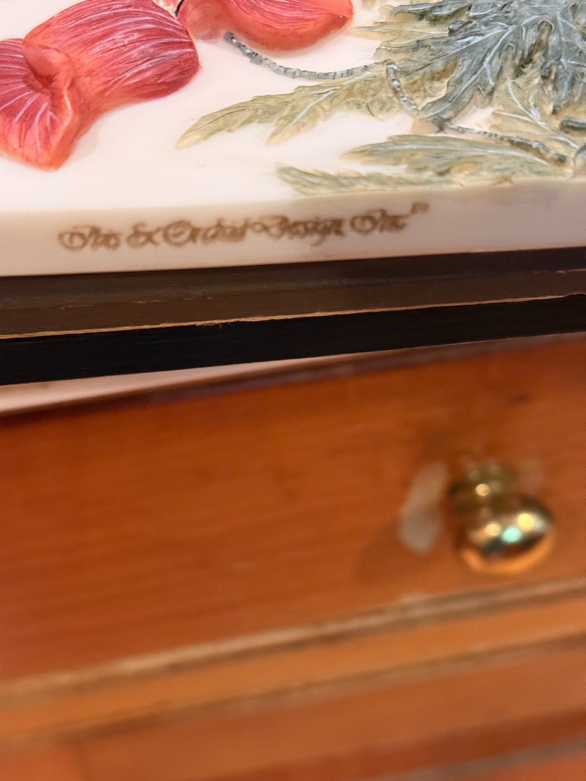 Vintage 2 Chinese PLAQUES Hand Painted PEONY AND ORCHIDS 7.5″ X 9.5″ SIGNED