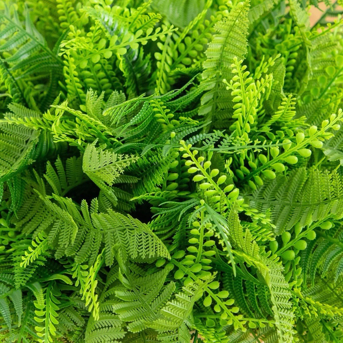 22” UV Artificial Fern in Decorative Urn Planter Indoor/Outdoor
