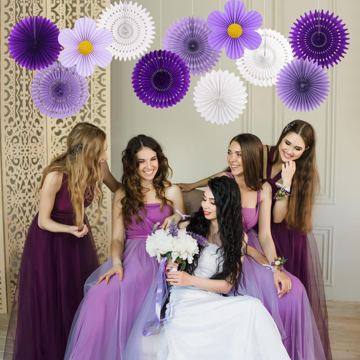 10 PCS Pastel Party Paper Flower Decoration Wall Backdrop Baby Shower