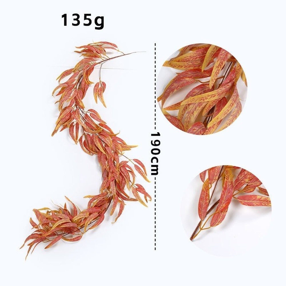 Artificial Eucalyptus Leaves Vine Rattan Fake Greenery for Wedding Table Home