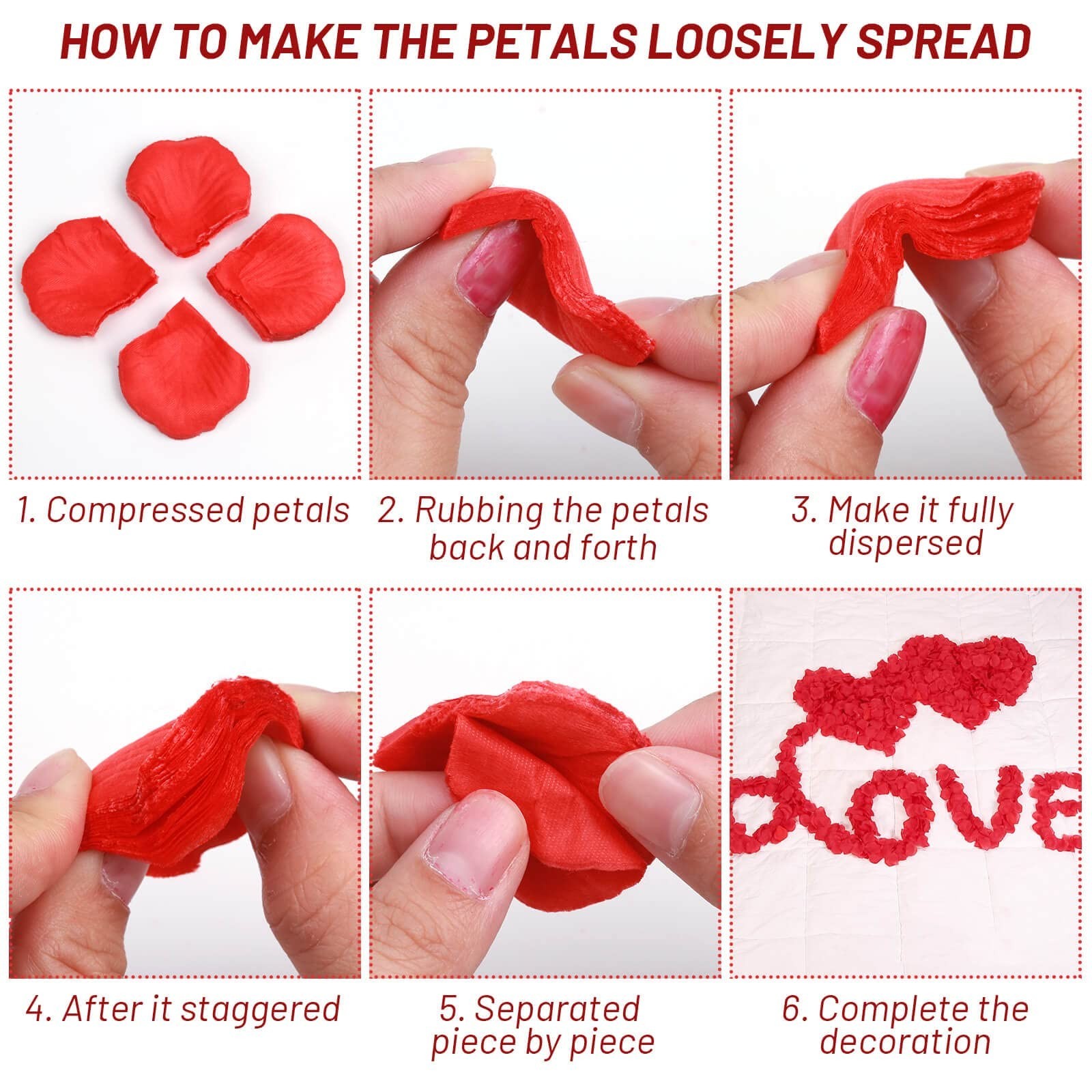 2000 Artificial Rose Petals & 24 LED Tea Light Candles – Romantic Decor Set for