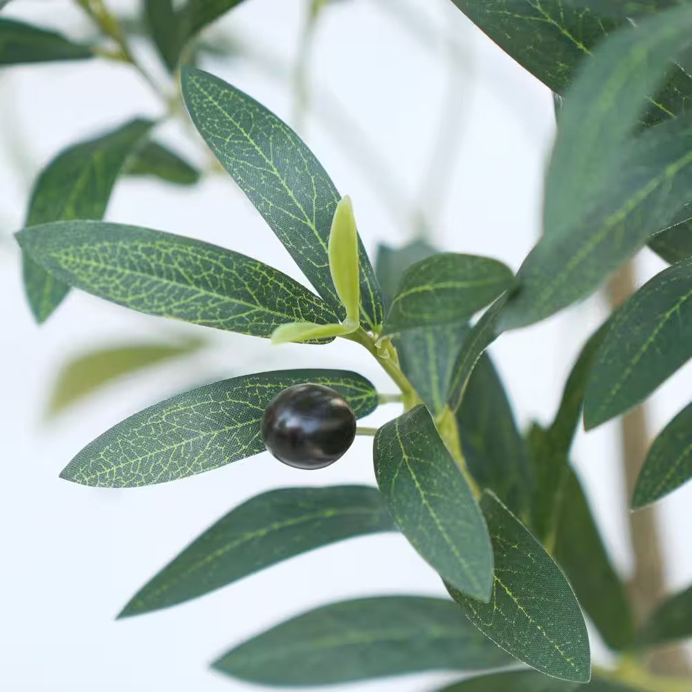 8 Ft. Artificial Olive Tree-Faux Silk Plant Fake Tree for Home Office Decor Indo