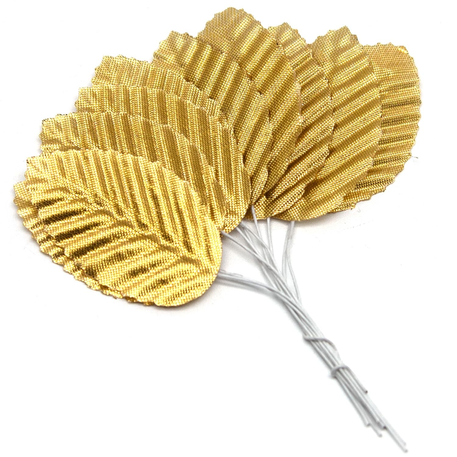 Silk Leaf 200PCS Golden Artificial Leaves DIY Corsage Boutonniere Accessory