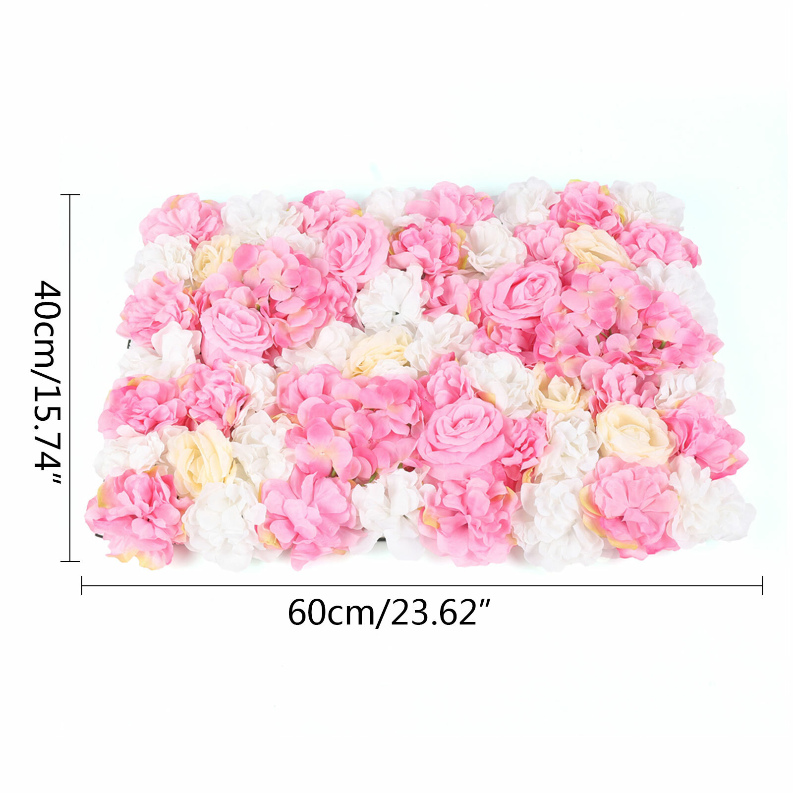 Artificial Flower Wall Panels 12Pcs Decorative Faux Flower Wall Mat 60*40cm