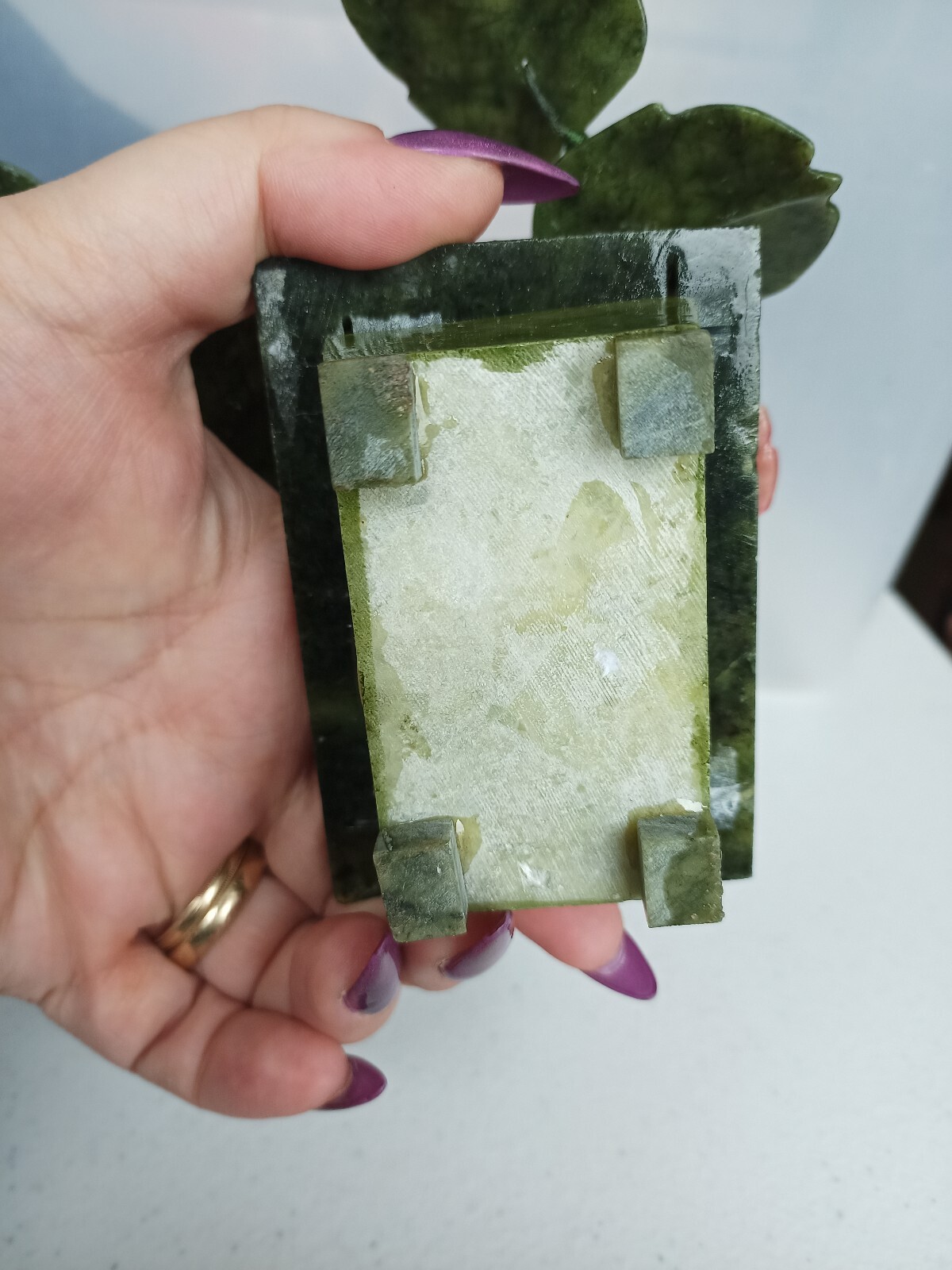 Natural Stone Flower Arrangement, Jade And Quartz Lotus/Peony
