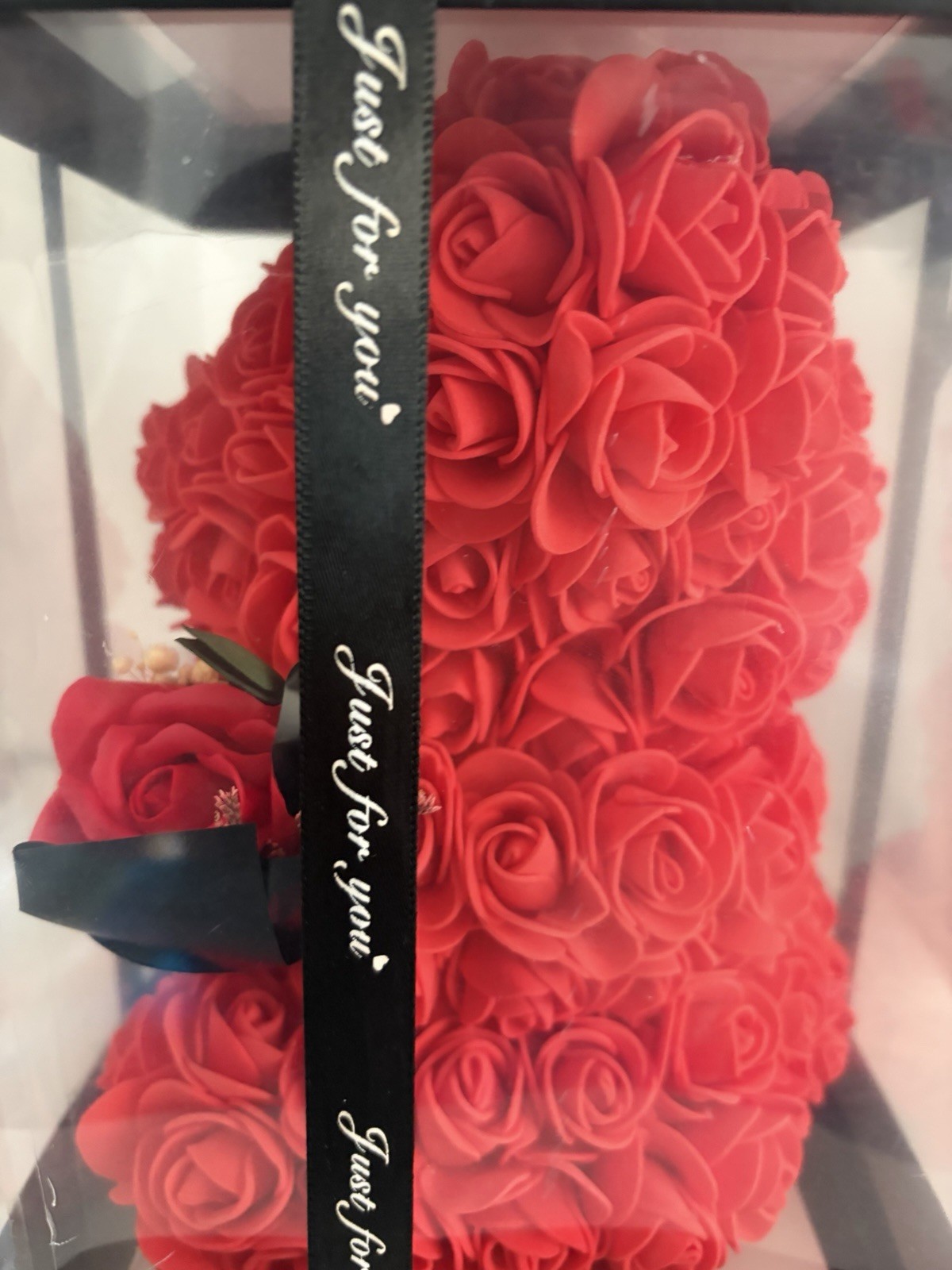 Just For You Rose Teddy Bear -Artificial Rose Flower Special Gift For girlfriend