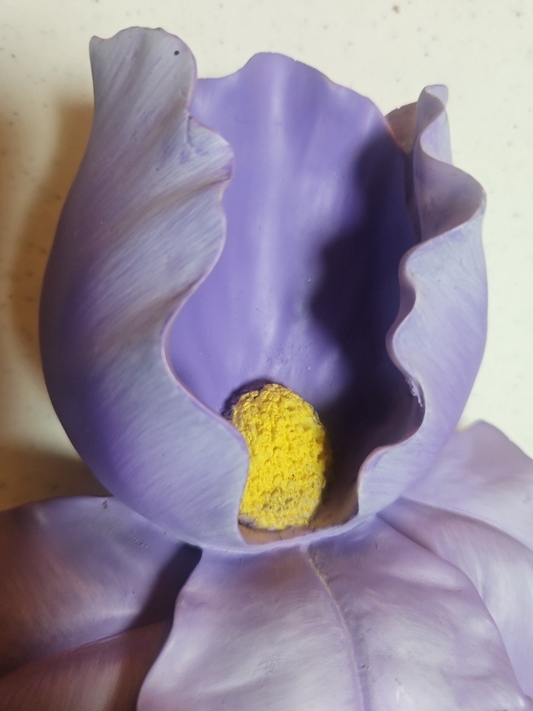 Purple Iris, 29″L× 13″W, WMG , Wall Decor, Ceramic/Resin Flowers & Metal Stem