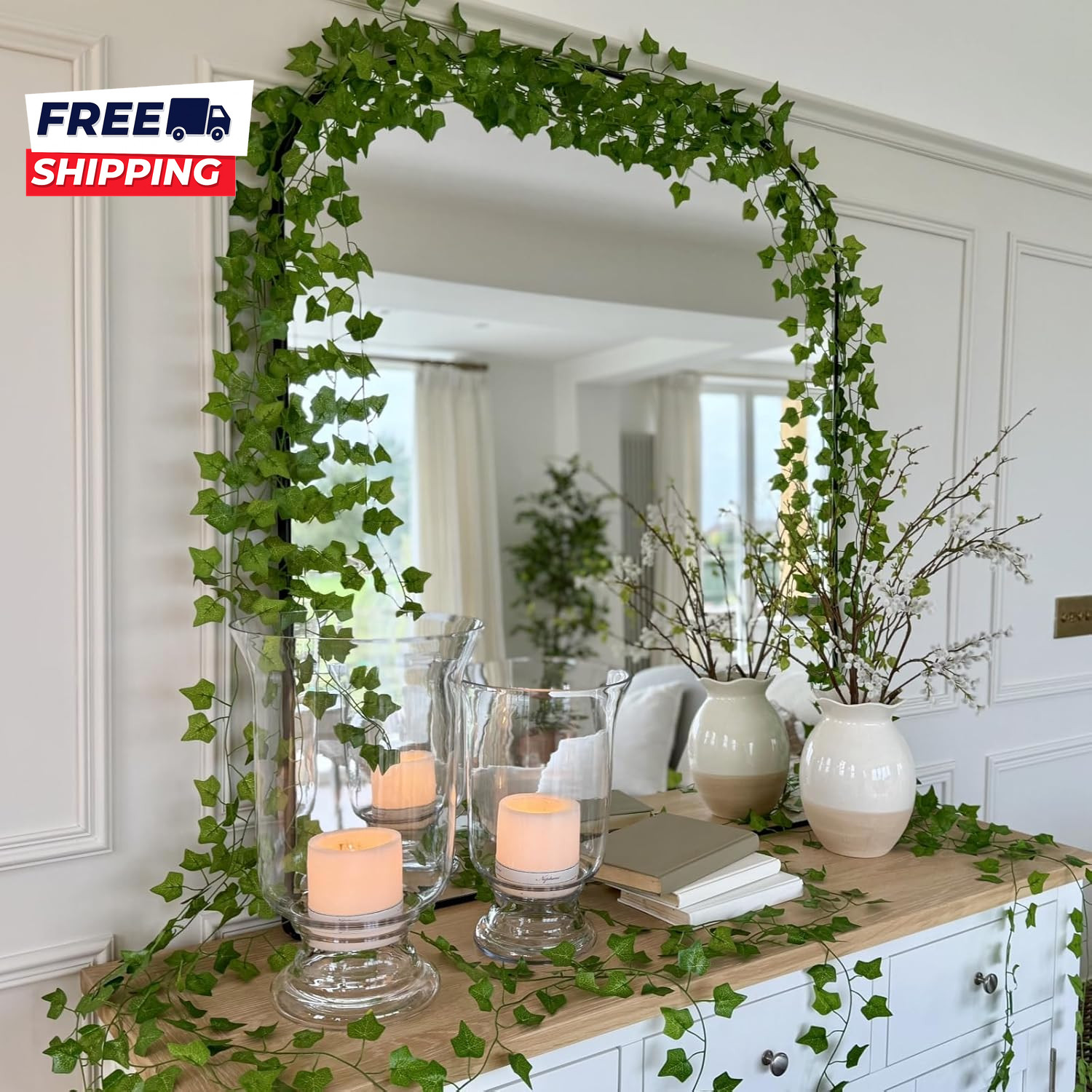 14 Pack 98Ft Artificial Ivy Garland,Ivy Garland Fake Vines UV Resistant Green