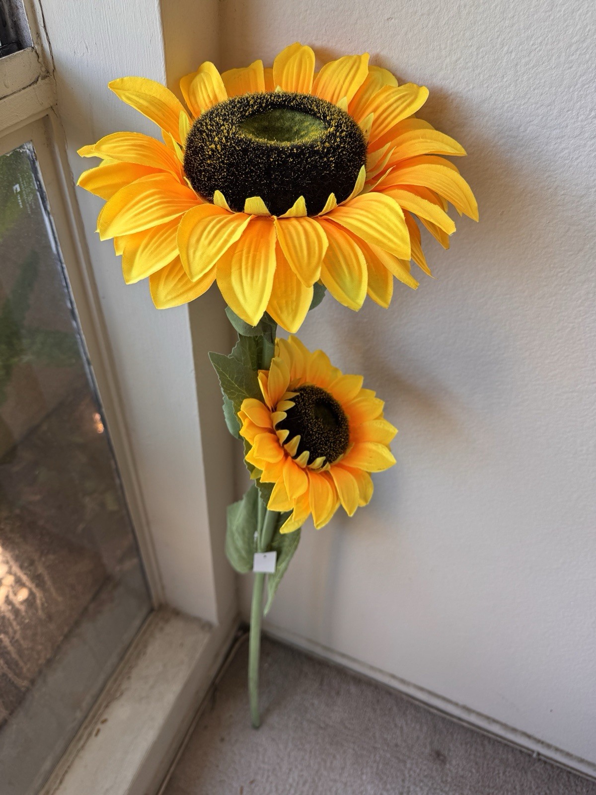 Stunning super bright Intense yellow sunflower decoration. Light Up Your Life !