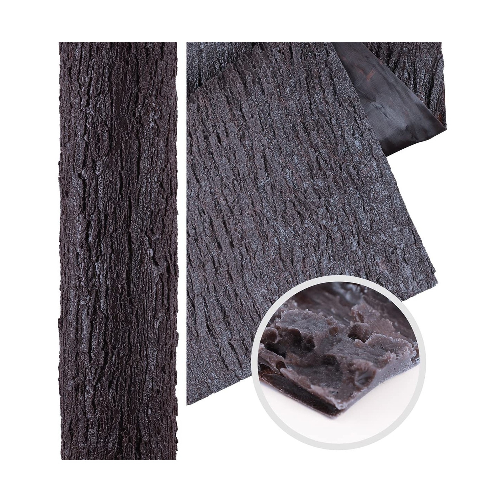 Artificial Tree Bark 118in*19.7in*2 Pcs (32 sq.ft) Silicone Fake Bark for Pil…