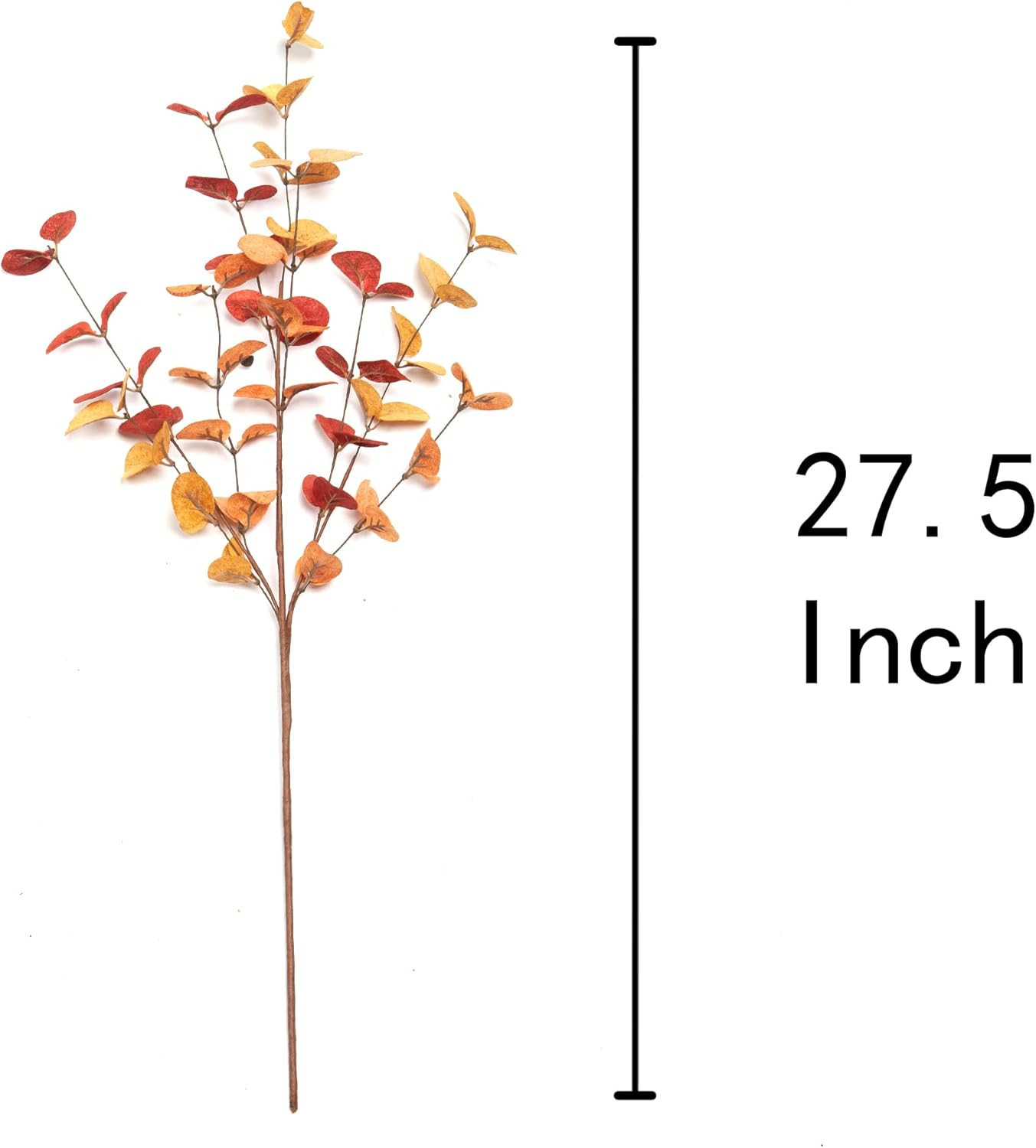 6 Pcs Artificial Eucalyptus Stems Fall Decorations with Fall Eucalyptus Leaves A
