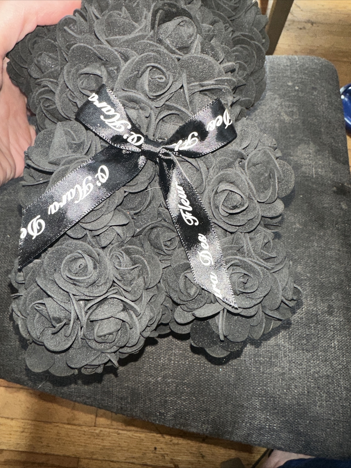 Valentine’s Day Birthday Gift Rose Bear Eternal Flower Teddy Bear black