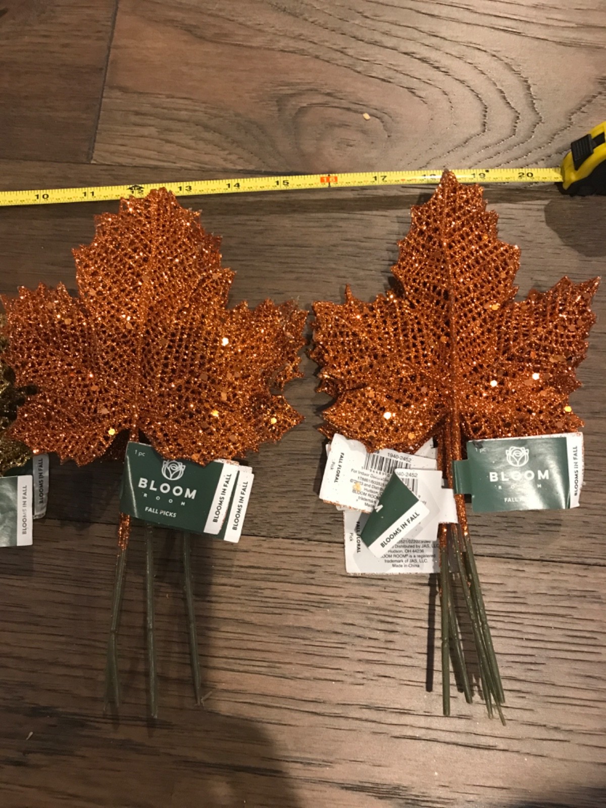 New Bloom Room Fall Floral Pick Leaves. 20 pieces