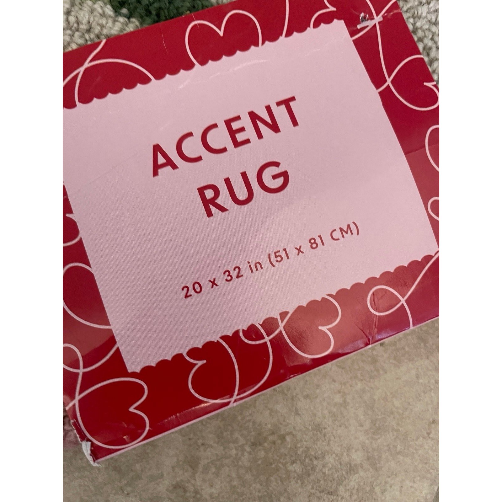 Pink Red Romantic Floral Bow Bouquet Hooked Accent XOXO Throw Rug New