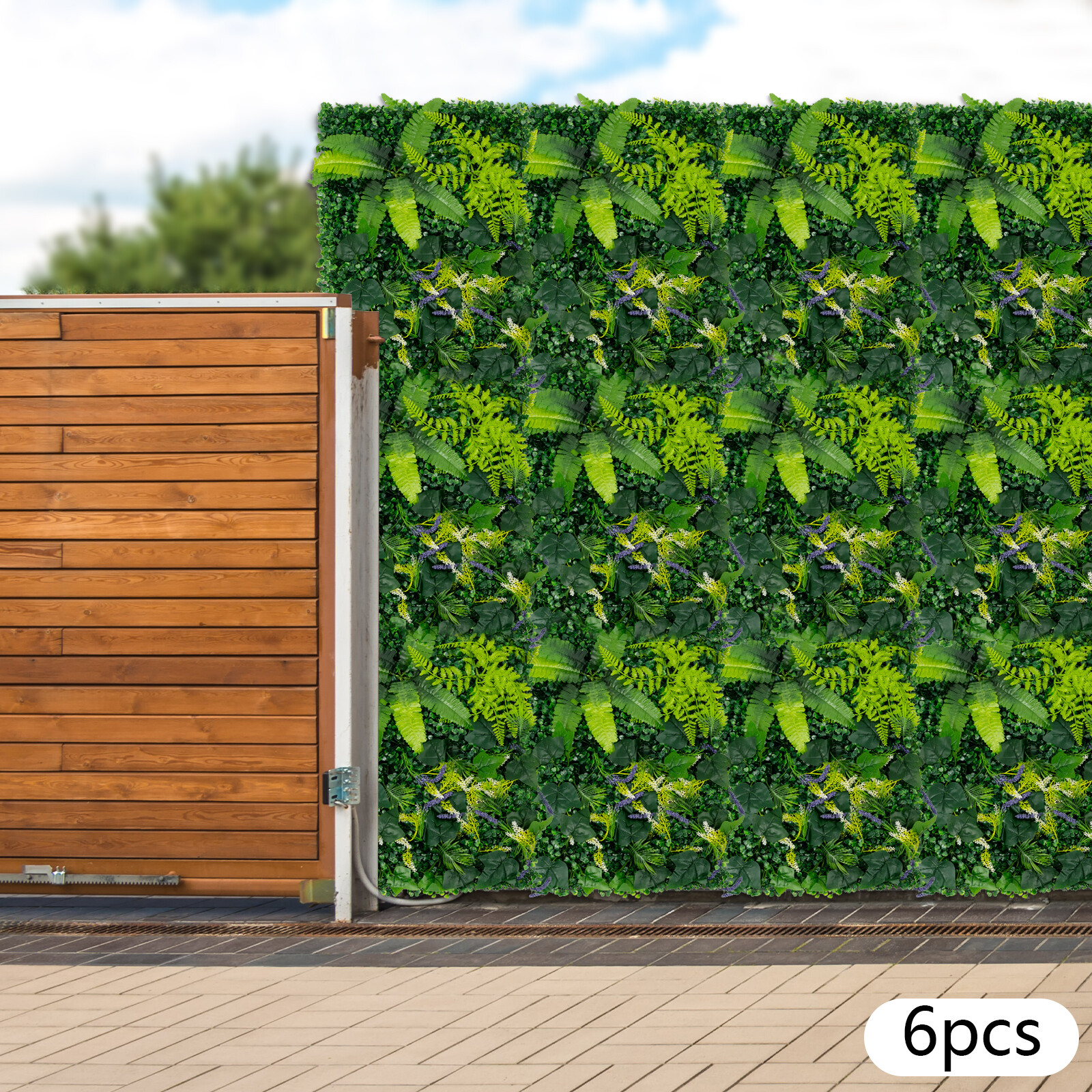 6pcs 60*40cm Artificial Plant Foliage Hedge Grass Mat Greenery Wall Fence Panel