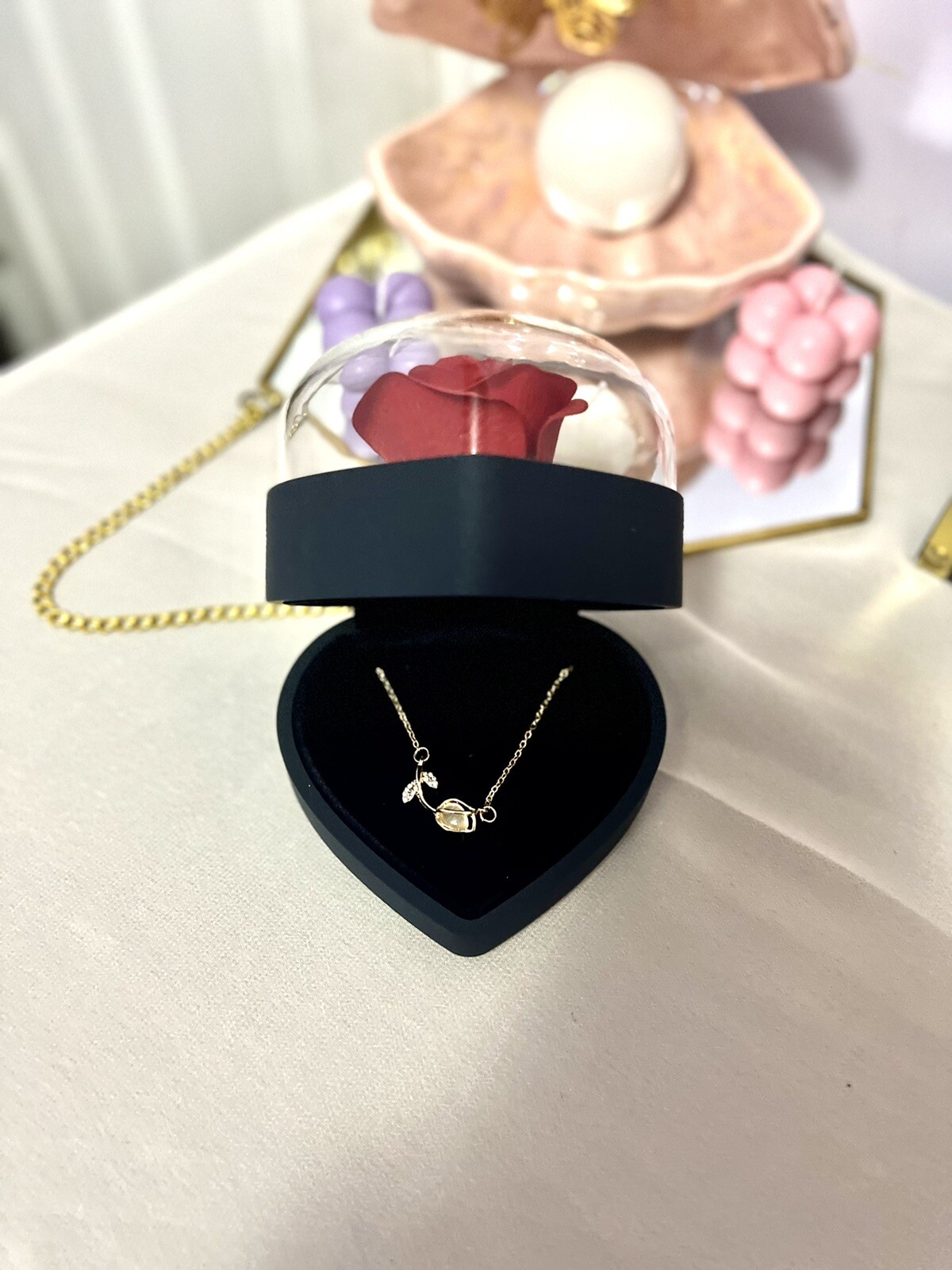 Eternal Enchanted Forever Preserved Rose with Necklace – Infinity Rose