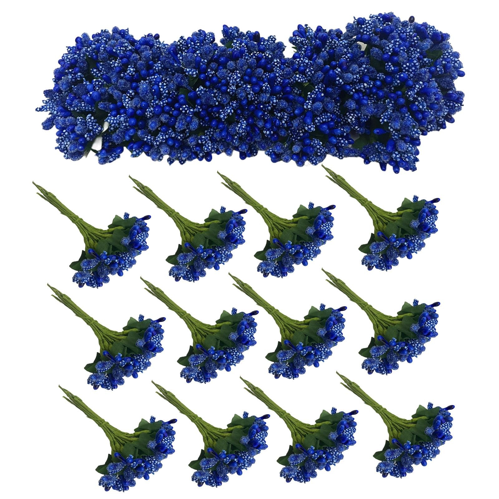 144PCS Mini Flower Stamens, Soft Stems & Tiny Berries Artificial DIY Craft Su…