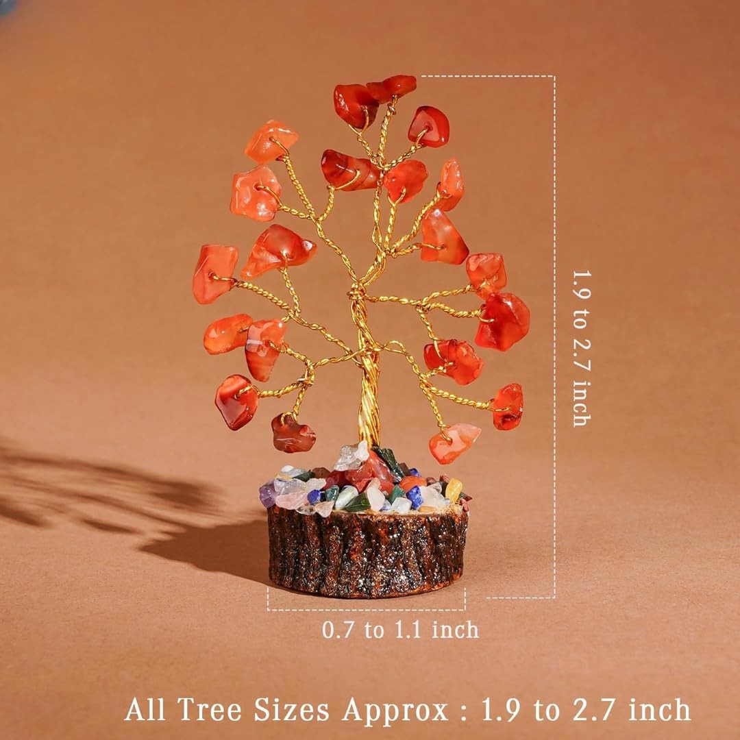 Chakra Healing Crystal Tree Set of 12 Handcrafted Tree of Life, Stones for Po…
