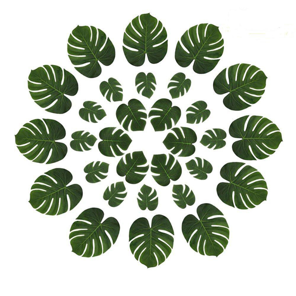 30PCS Artificial Palm Leaves Large Palm Leaves Hawaiian Leaves Decorations
