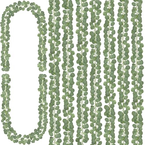 8Pcs Eucalyptus Garland,Artificial Eucalyptus Leaves Table Greenery 56FT-8Pack
