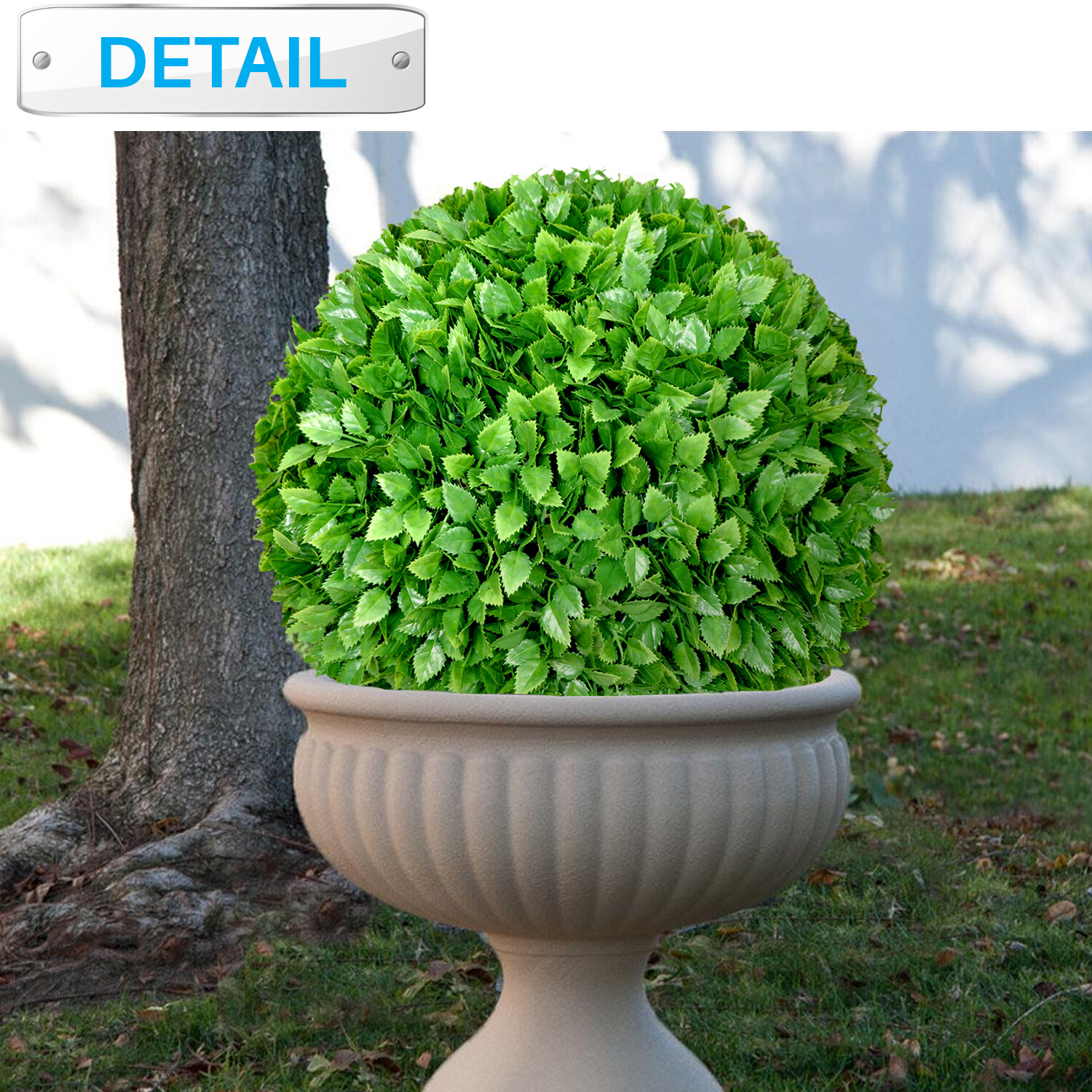 Patio 8″ Artificial Rose Green Ball Faux Leaf Indoor Outdoor Decor