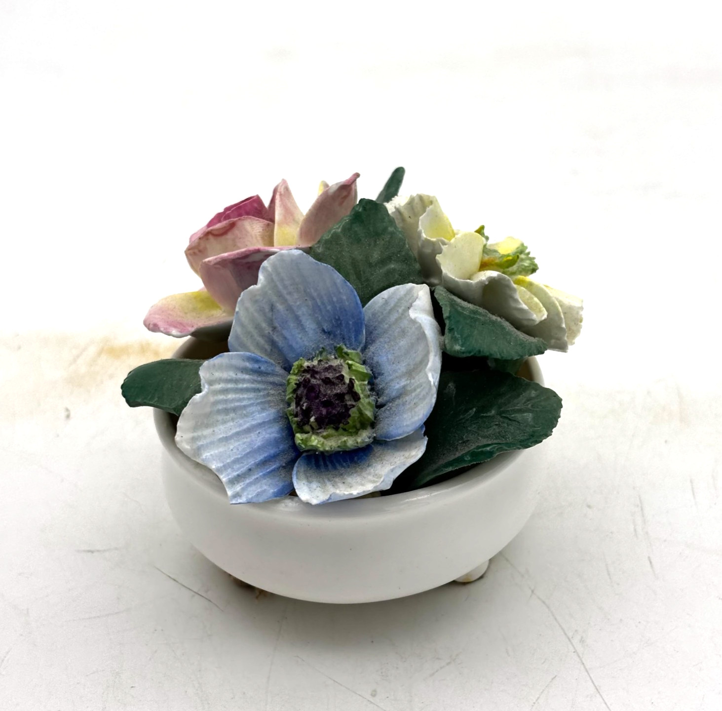 Crown Staffordshire England Fine Bone China Flower Bouquet Figurine Handcrafted