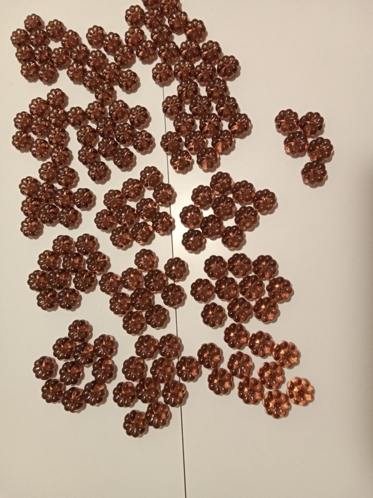 MINI PUMPKINS Orange Faux Glass Acrylic Table Scatter Filler 165 pieces