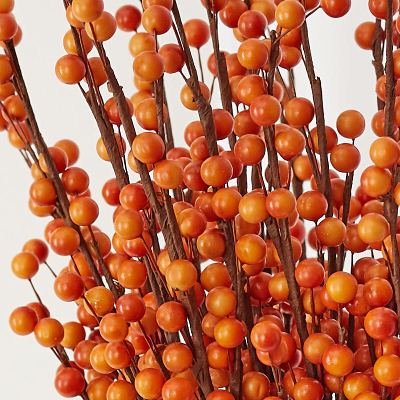 Factory Direct Craft Set of 24 Autumn Orange Artificial Berry 22″ Sprays
