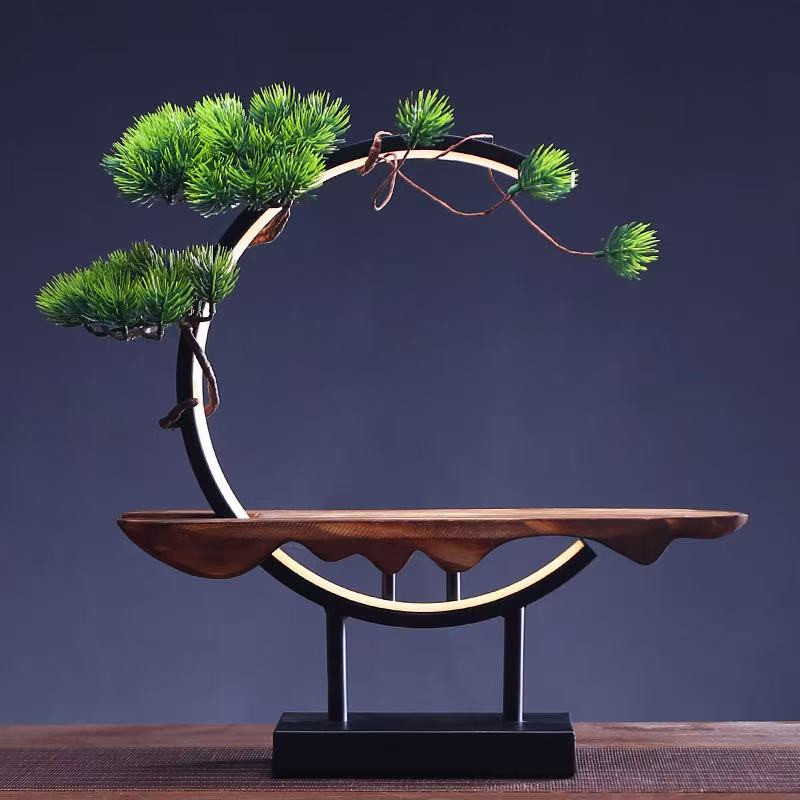 LED display ring light Ideal for Figure and Model Display (Stylized Pine Branch)