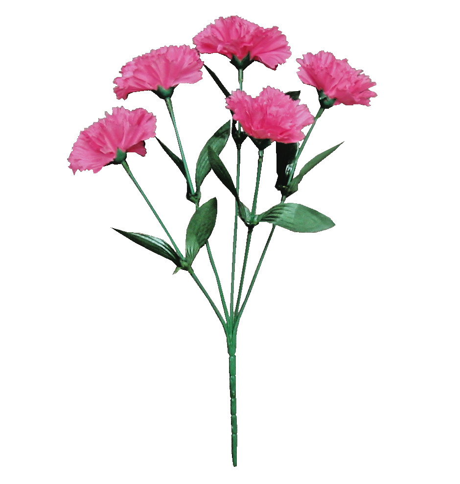 (12-Pack) 60 Hot Pink Carnation 13″ Bush Silk Flower In/Outdoor Decor Craft USA