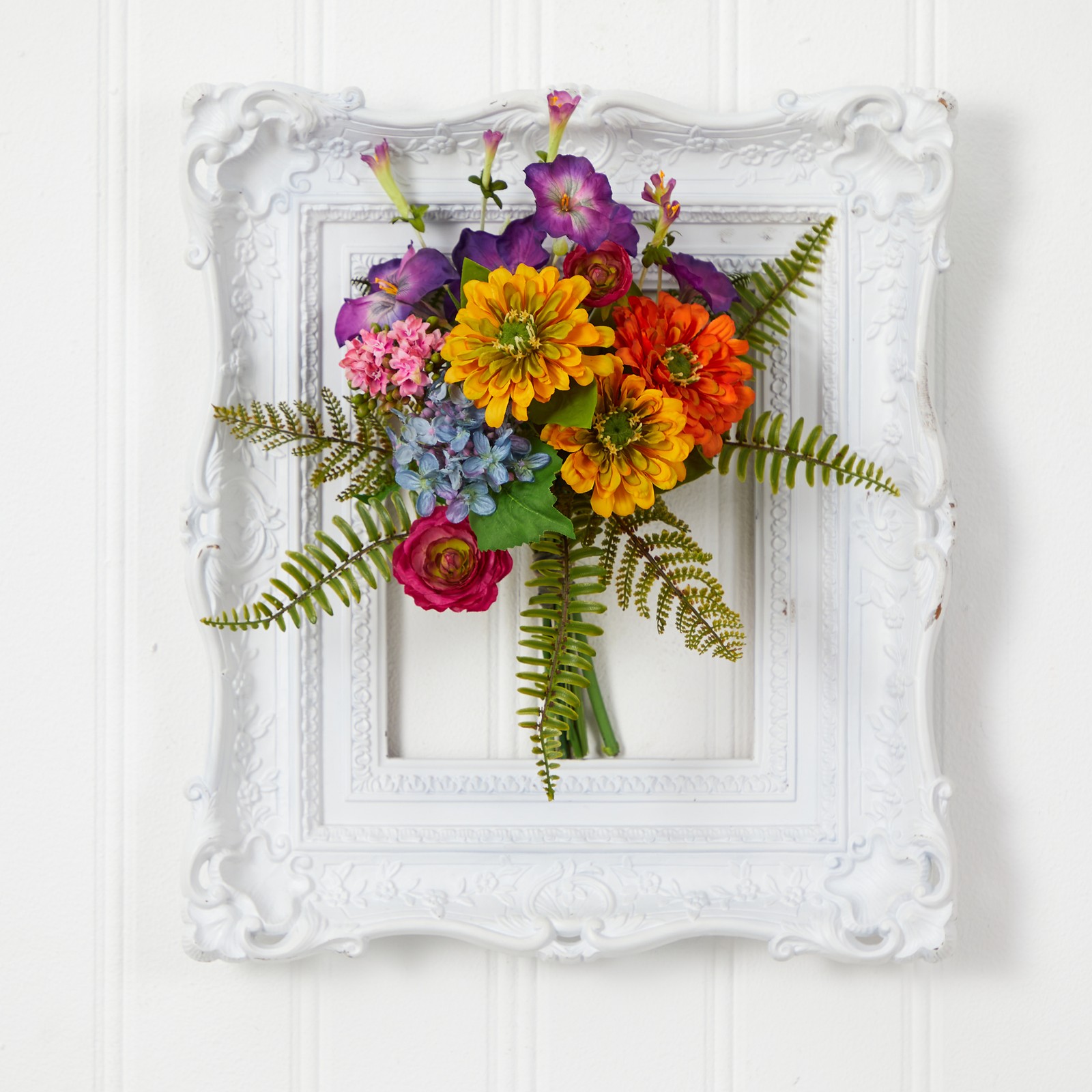 Nearly Natural 13″ Mixed Flowers Artificial Bush (Set of 2) in Multi-Color
