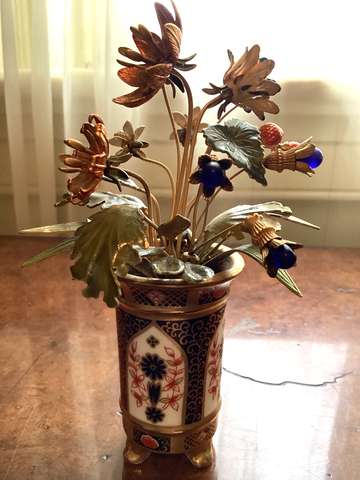 Jane Hutcheson Gorham Fleurs des Siecles Flower Bouquet & Imari Porcelain Vase