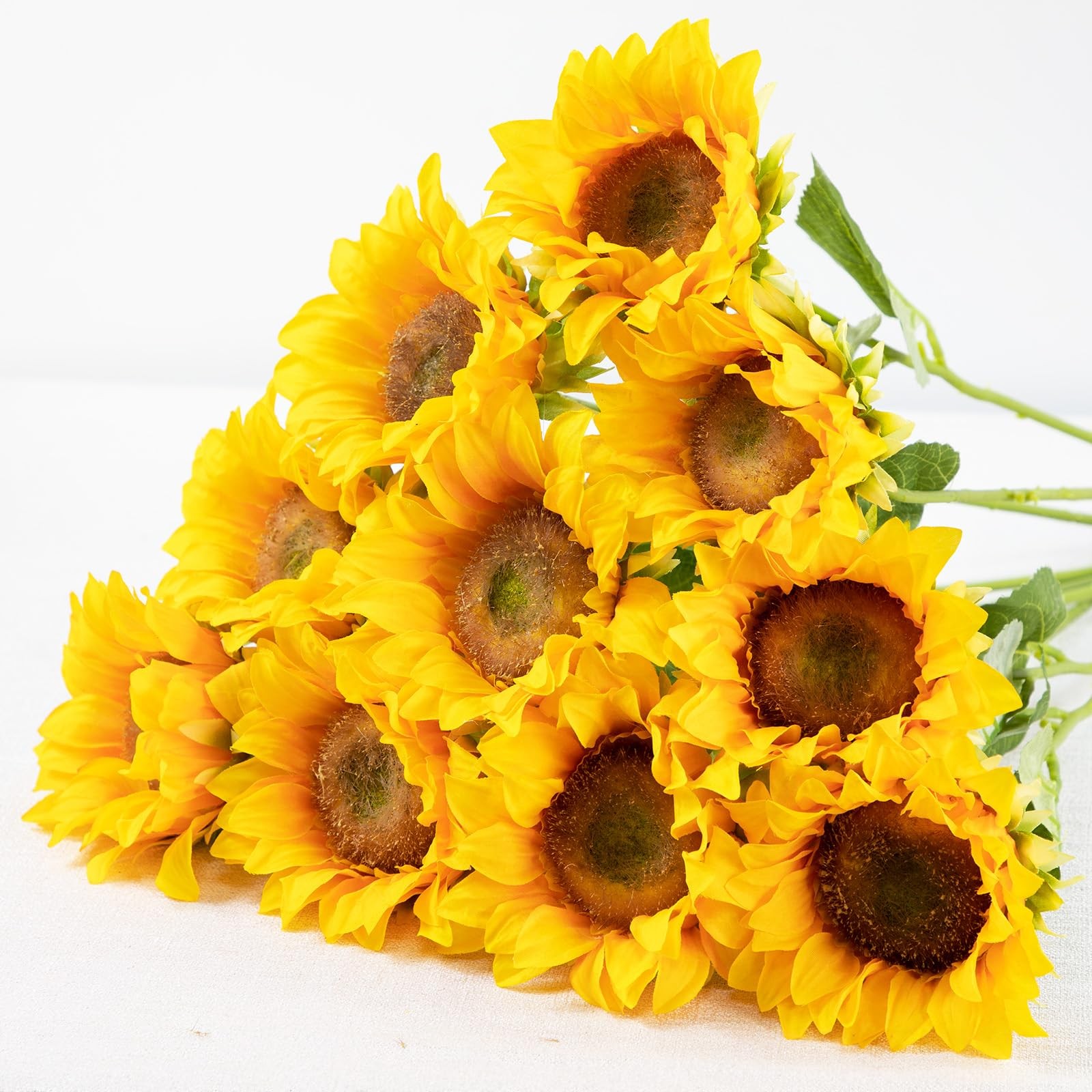 Sunflowers Artificial Flowers with Golden Yellow Long Stem Artificial Flower …