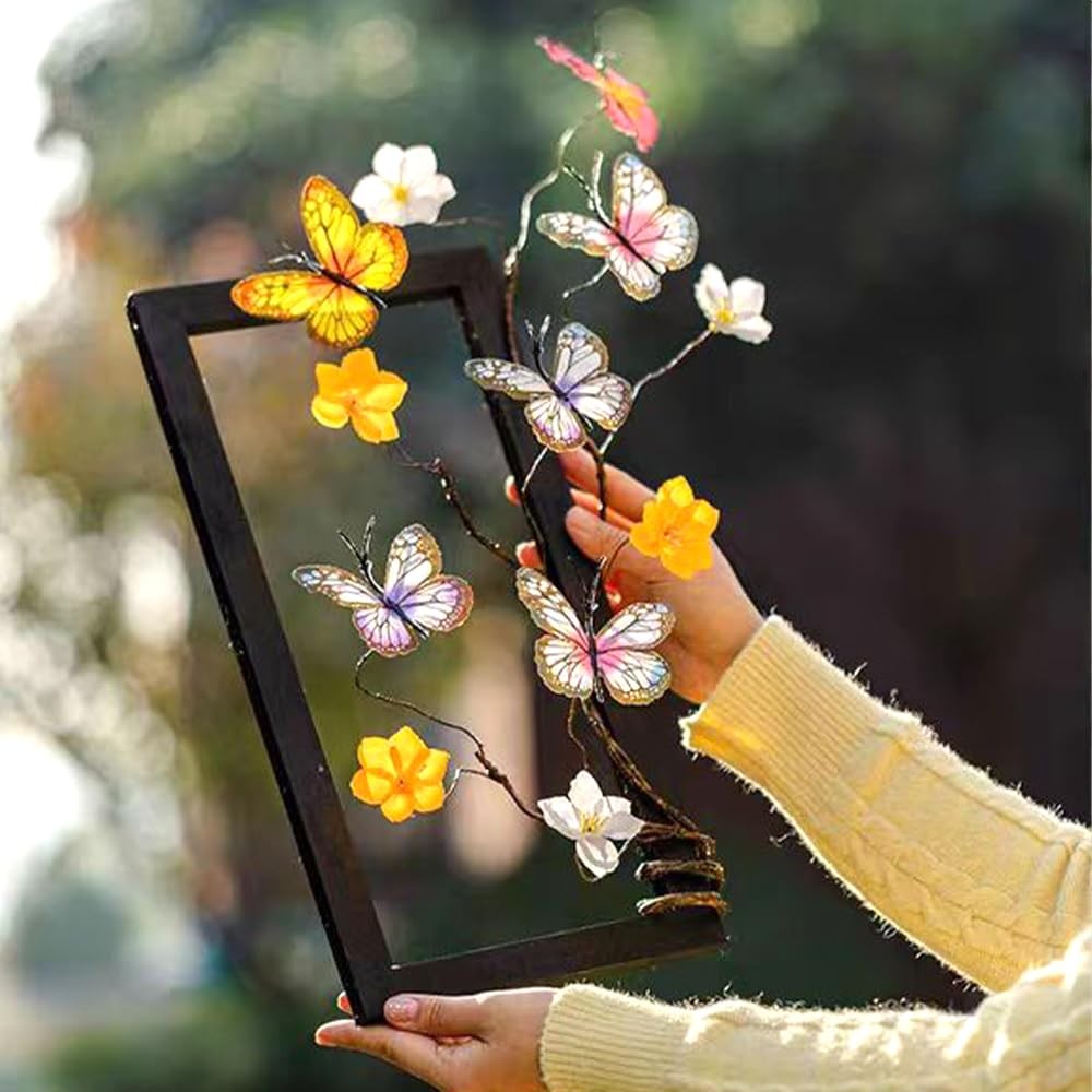 Artificial Butterfly Branche, Simulation Branch Stems with Fake Butterfly Flo…