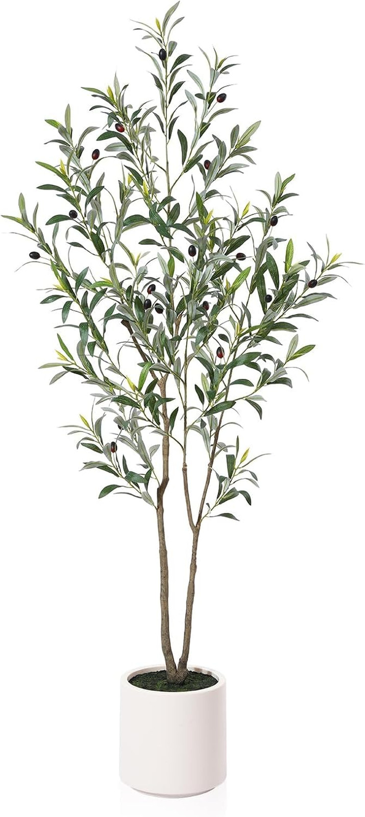 Artificial Olive Trees, 5 Ft Tall Fake Olive Trees for Indoor, Faux Olive Silk T