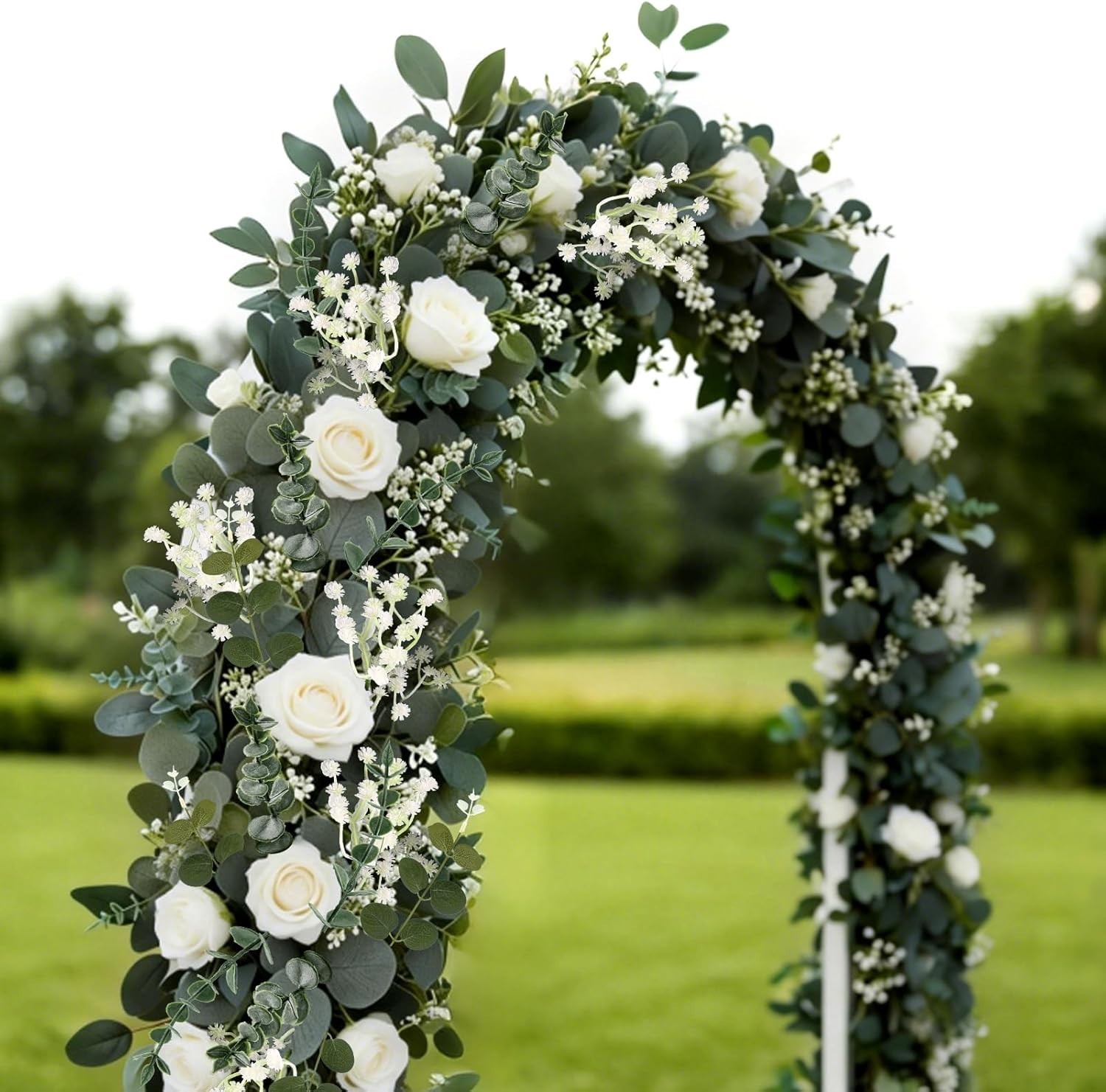 120 Pcs Eucalyptus Stems Artificial Flowers, 5 Kinds Mixed Faux Eucalyptus Le…