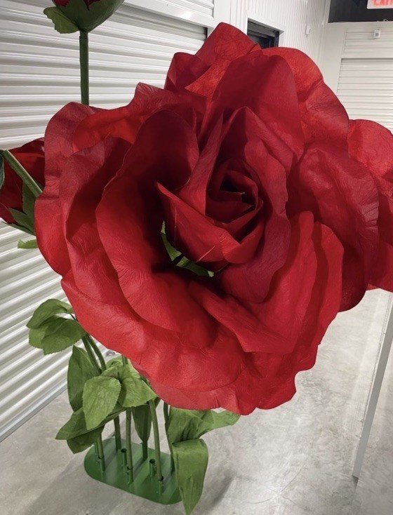 6 Foot Faux Red Rose Flower Arrangement Centerpiece for Party Event Decoration