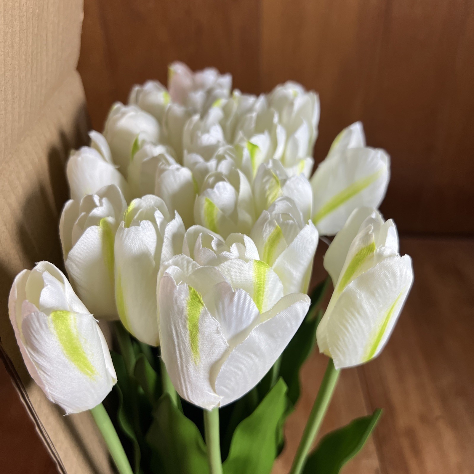 14.5″ Tulip Bundle in Ivory By Valerie Parr Hill, Set Of 2 New
