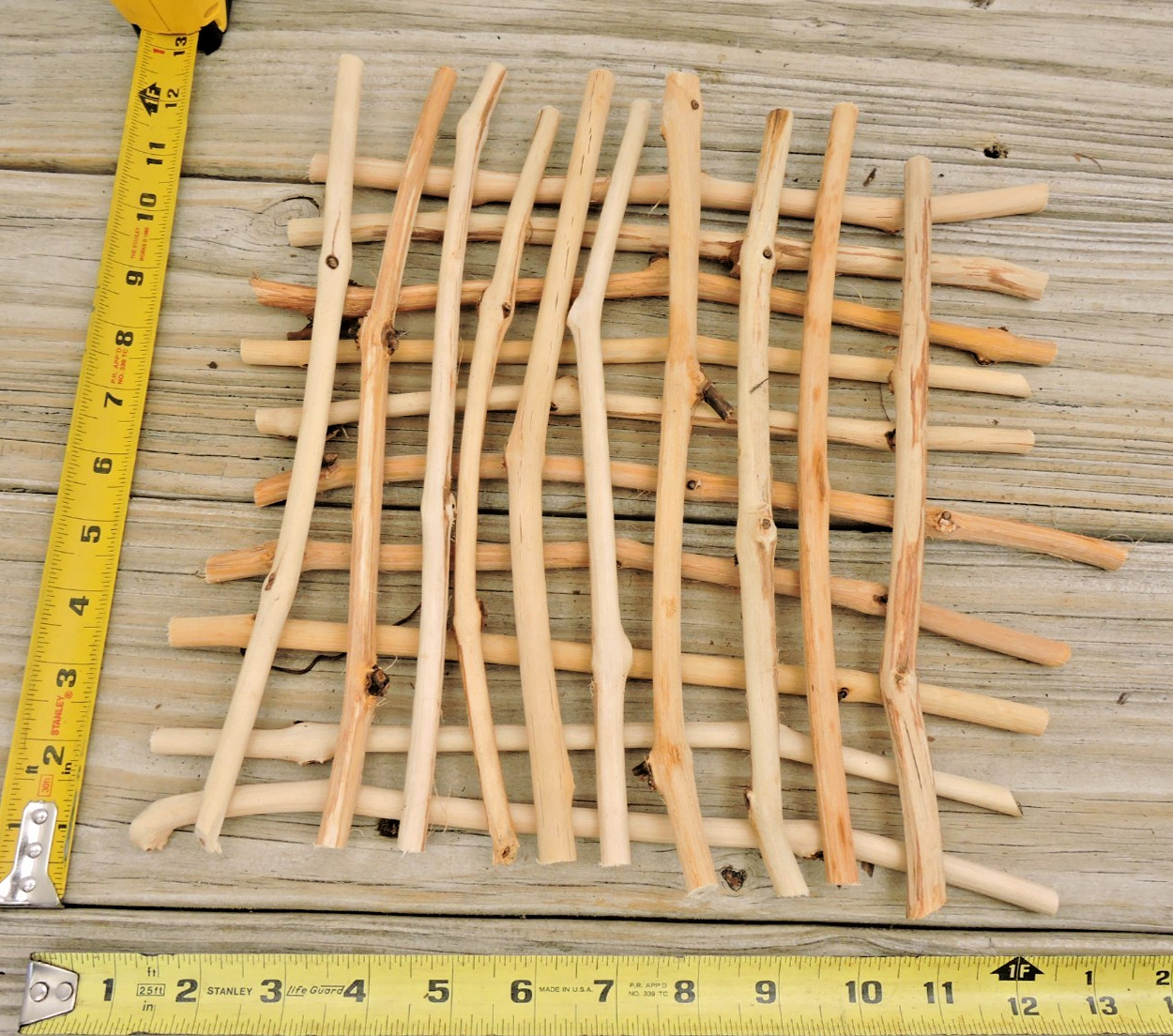 30 Grapevine Wood Stick Section 5/16~7/16″D 10~12″L Driftwood Decor Crafts