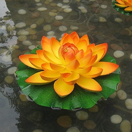 Large Floating Foam Lotus Flowers for Pond Decor – Set of 6, Water Garden Orname