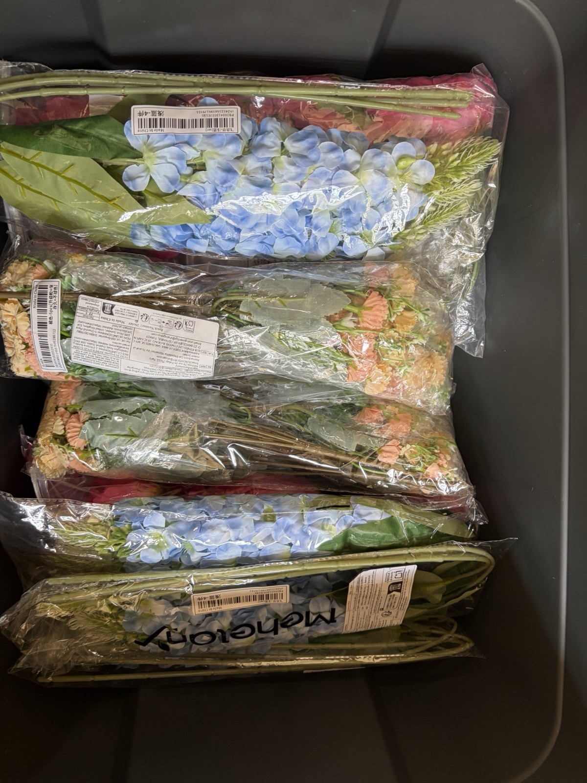 Lot of Assorted Artificial Realistic Silk Faux Floral Flowers 71 Total Stems