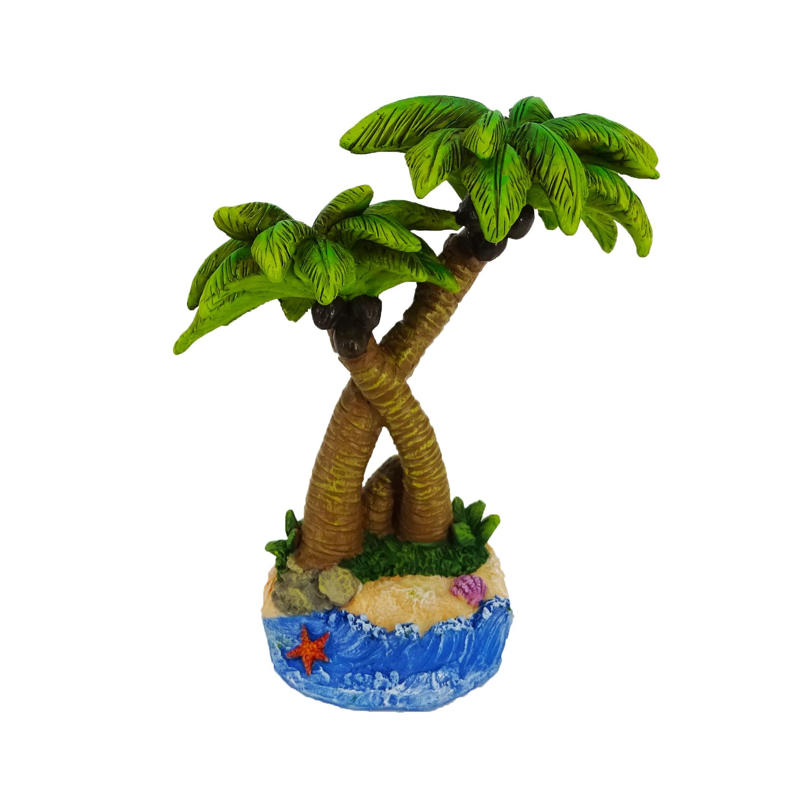 5 Inch Palm Tree Statue, Mini Palm Decor