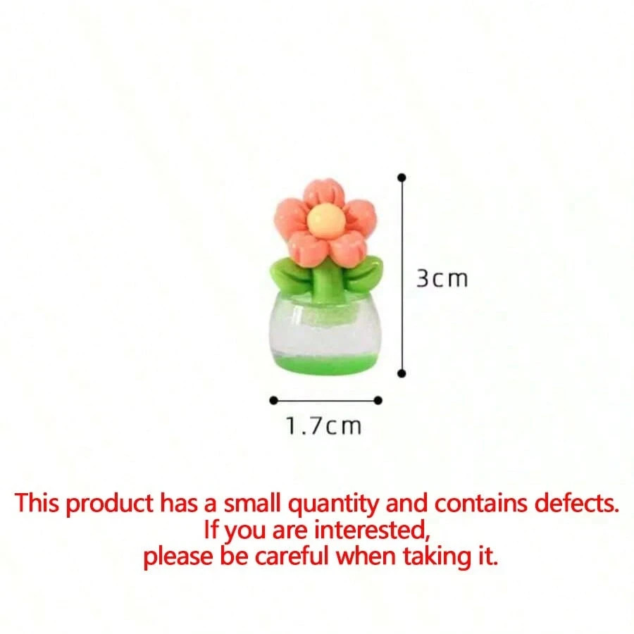 Mini Flower Car Accessories 5Pcs Destop Vase Rear View Mirror Dashboard Decor US