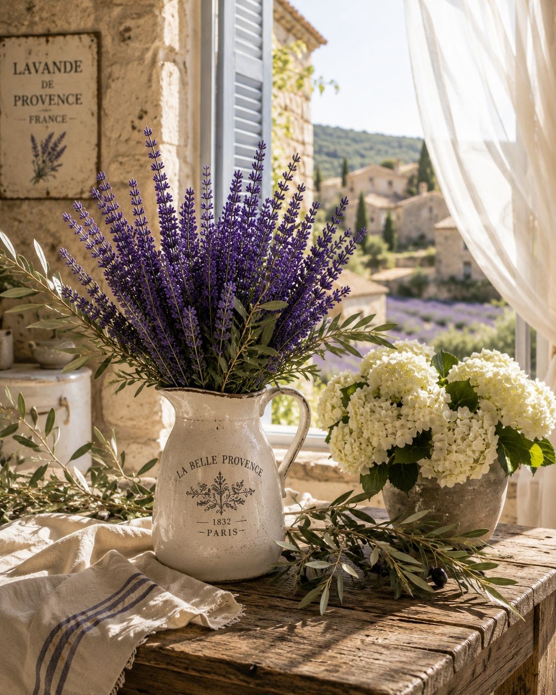 Purple Faux Lavender Stems Artificial Salvia Flowers Faux Greenery Picks French